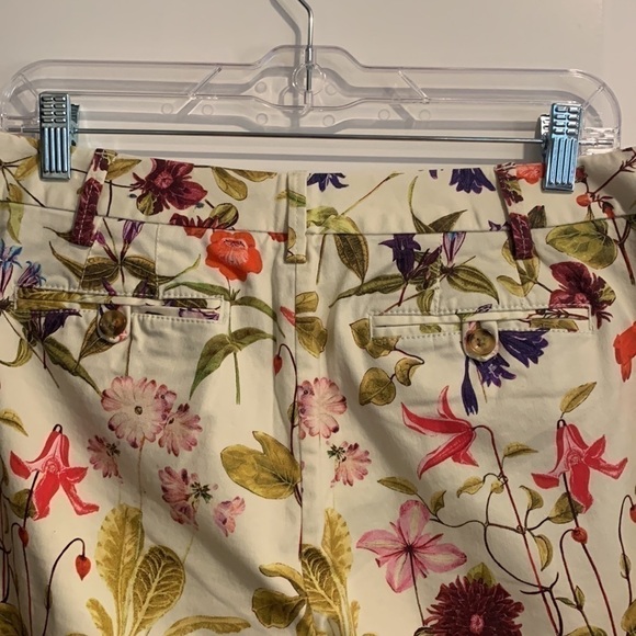 Lands End floral pants size 8 NWOT mid rise straight leg - Picture 6 of 14